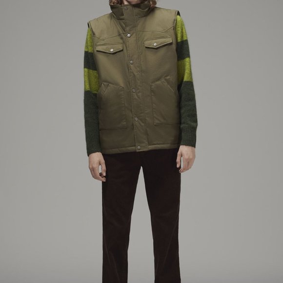 Men's Vest OLIVE GREEN (MWJ-008) - Picture 5 of 6